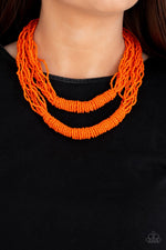 Load image into Gallery viewer, Right As A Rain-Forest - Orange Necklace (Paparazzi Jewelry)

