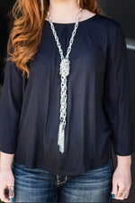 Load image into Gallery viewer, Scarfed for Attention - Silver (Paparazzi Jewelry)
