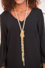 Load image into Gallery viewer, Scarfed for Attention - Gold (Paparazzi Jewelry)
