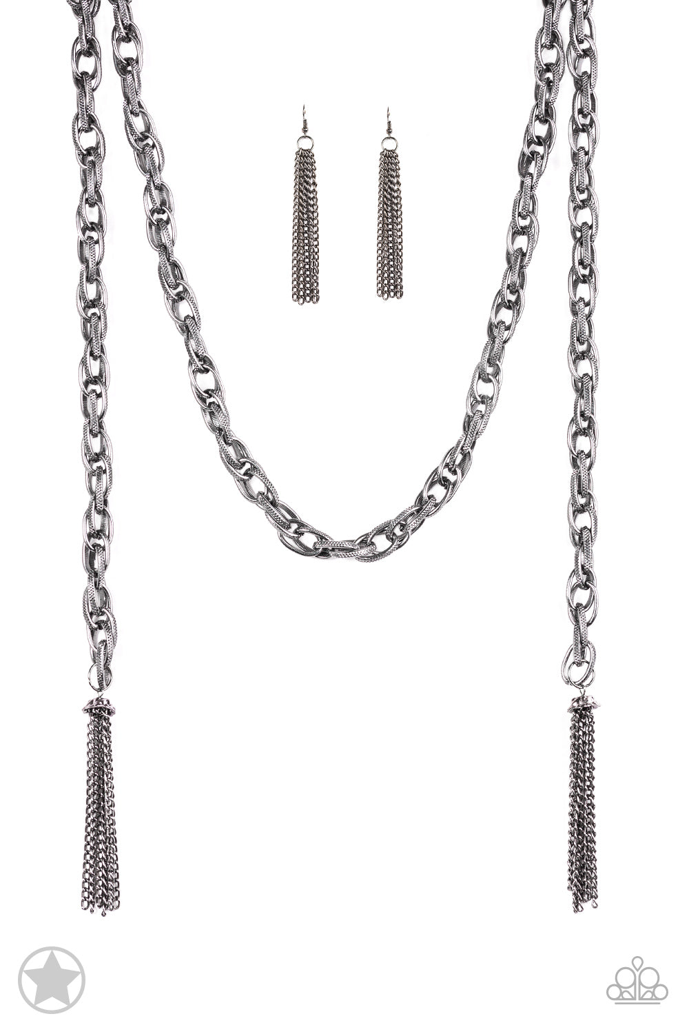 Scarfed for Attention - Gunmetal (Paparazzi Jewelry)