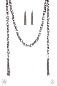 Scarfed for Attention - Gunmetal (Paparazzi Jewelry)