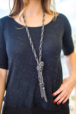 Load image into Gallery viewer, Scarfed for Attention - Gunmetal (Paparazzi Jewelry)
