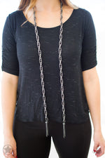 Load image into Gallery viewer, Scarfed for Attention - Gunmetal (Paparazzi Jewelry)
