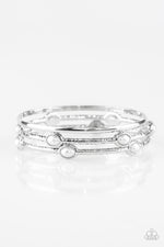 Load image into Gallery viewer, Bangle Belle - White (Paparazzi Jewelry)
