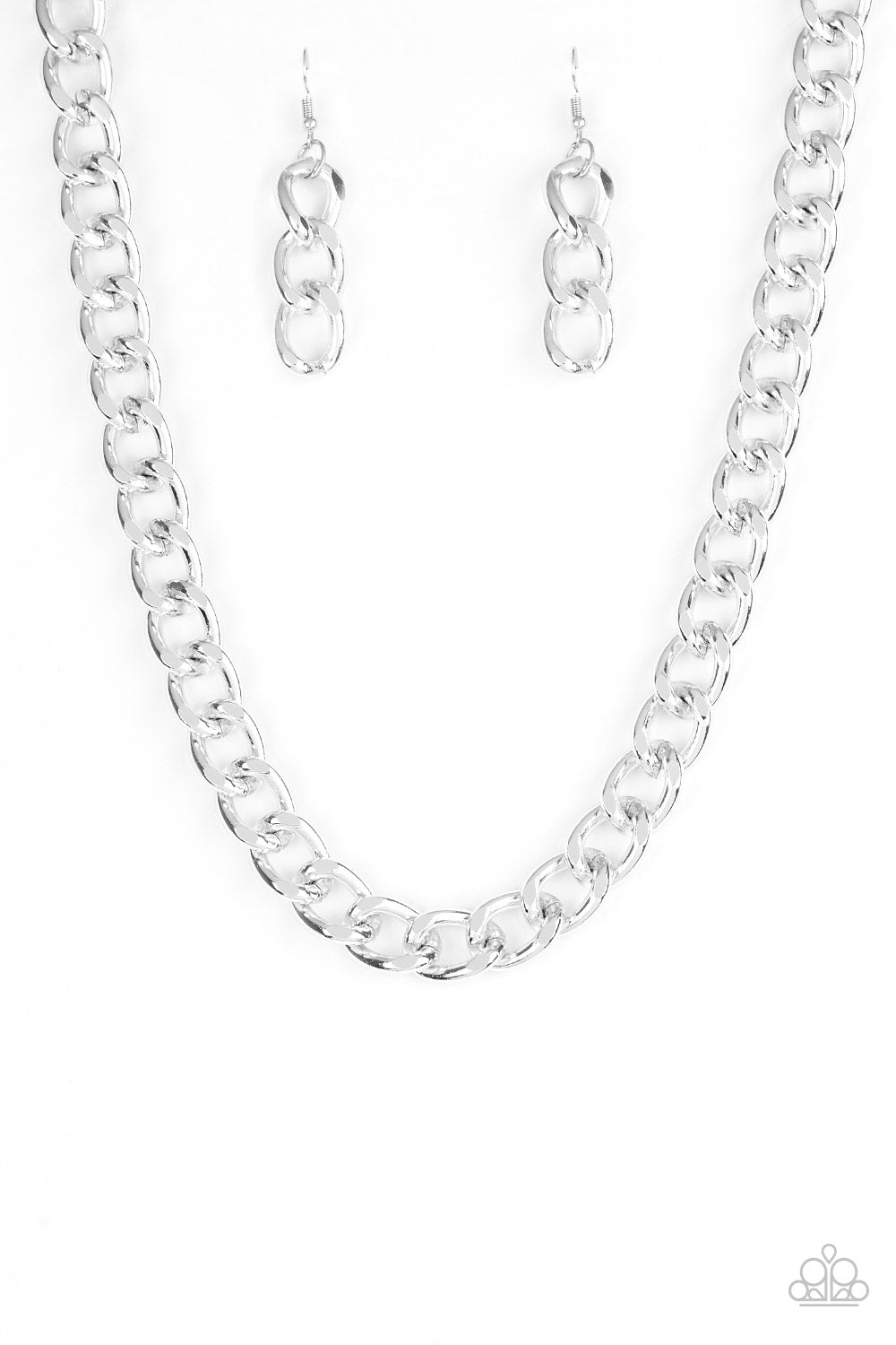 Heavyweight Champion - Silver Necklace (Paparazzi Accessories)