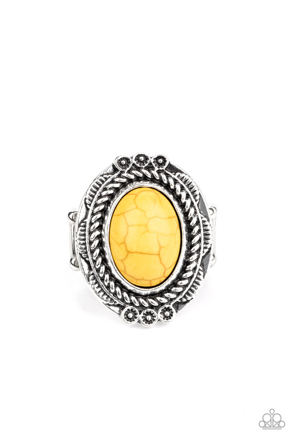 Tumblin' Tumbleweeds - Yellow Ring (Paparazzi Accessories)