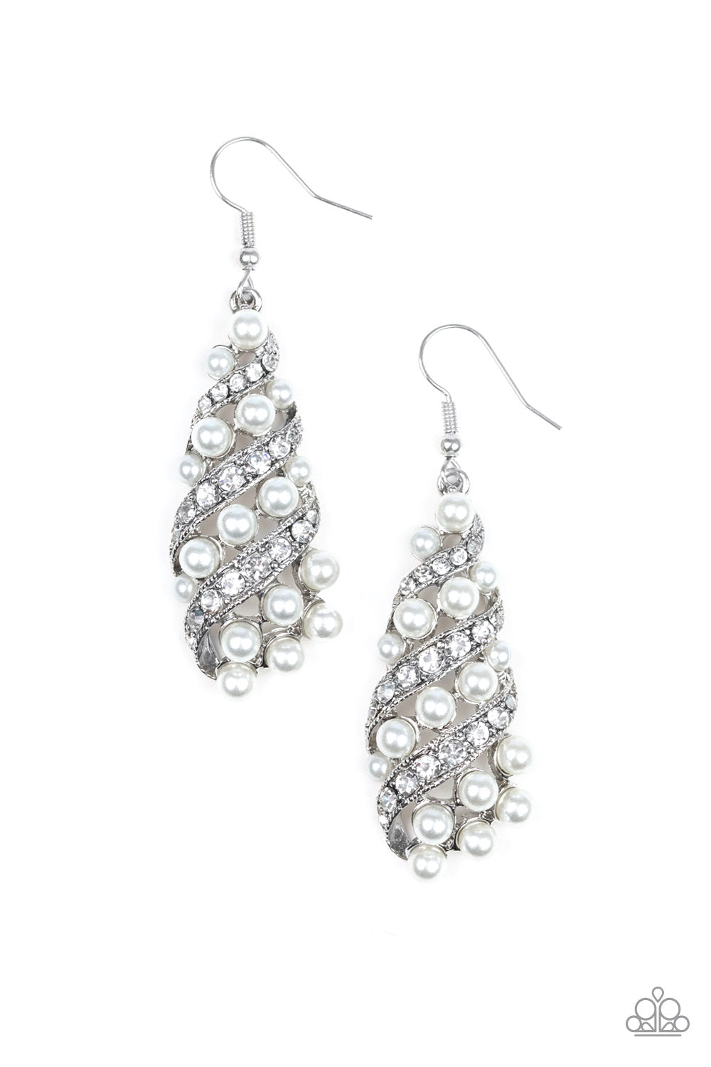 Ballroom Waltz - White (Paparazzi Jewelry)