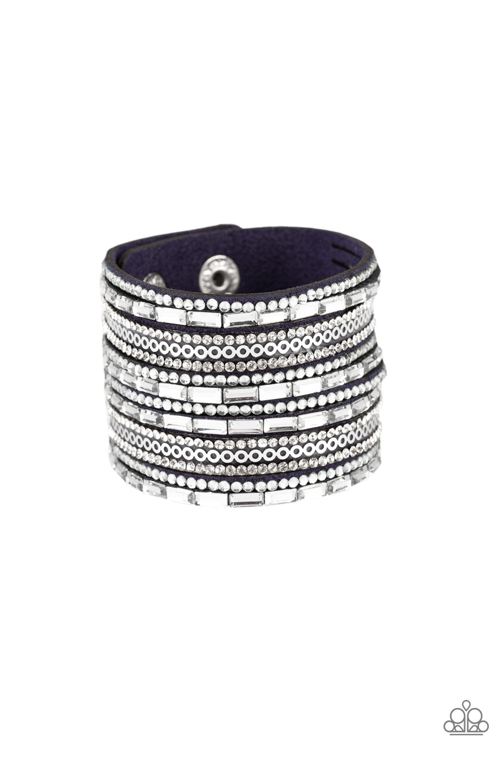 A Wait-and-SEQUIN Attitude - Blue Bracelet (Paparazzi Jewelry)