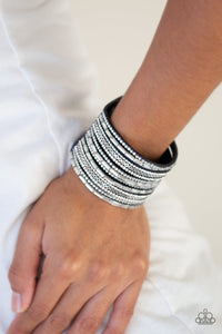 A Wait-and-SEQUIN Attitude - Blue Bracelet (Paparazzi Jewelry)