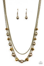 Load image into Gallery viewer, Tour de Demure - Brass Necklace (Paparazzi Accessories)
