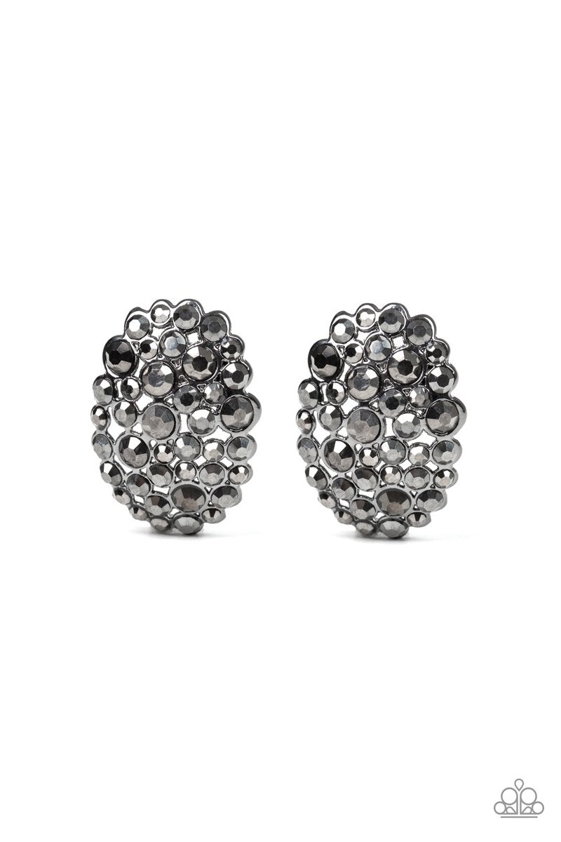 Daring Dazzle - Black Post Earrings (Paparazzi Accessories)