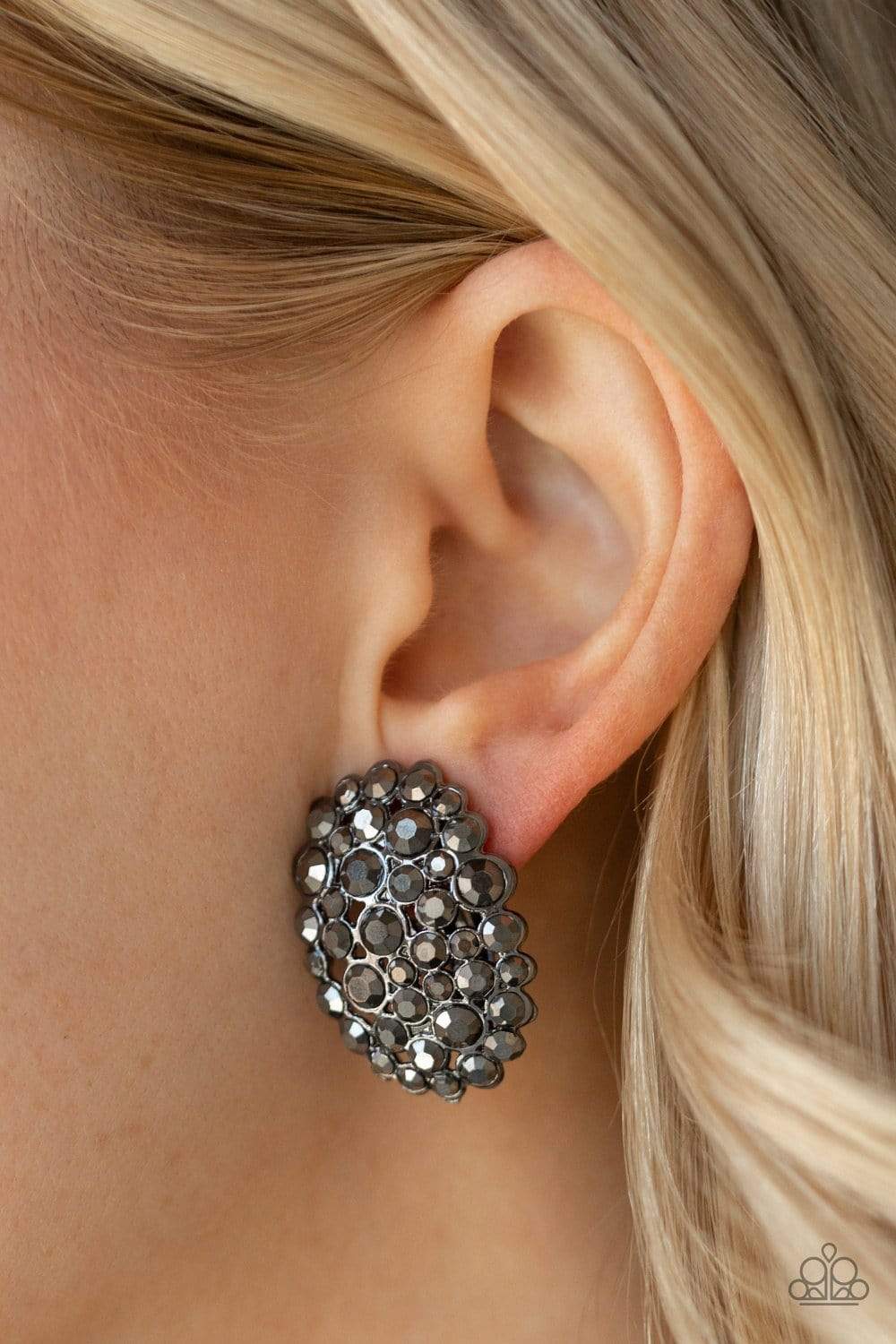 Daring Dazzle - Black Post Earrings (Paparazzi Accessories)