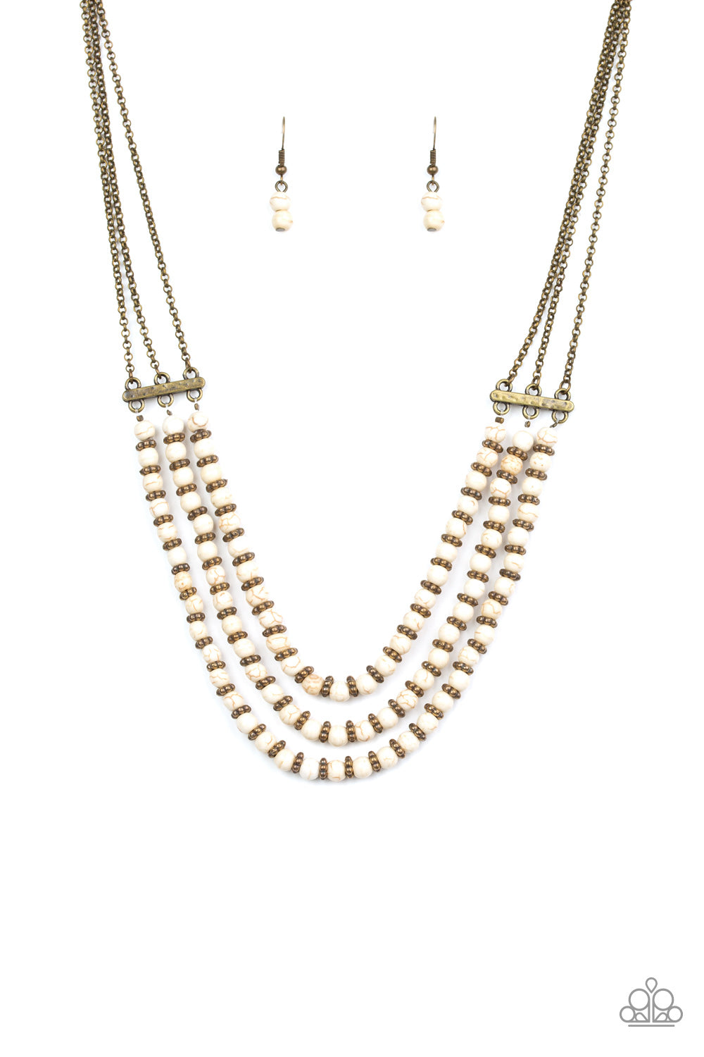 Terra Trails - White (Paparazzi Jewelry)