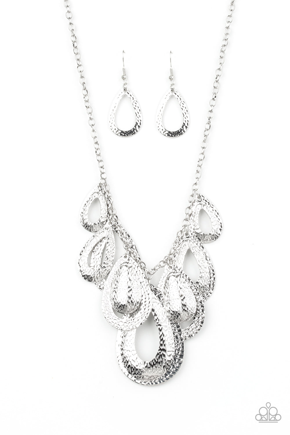 Teardrop Tempest - Silver (Paparazzi Jewelry)