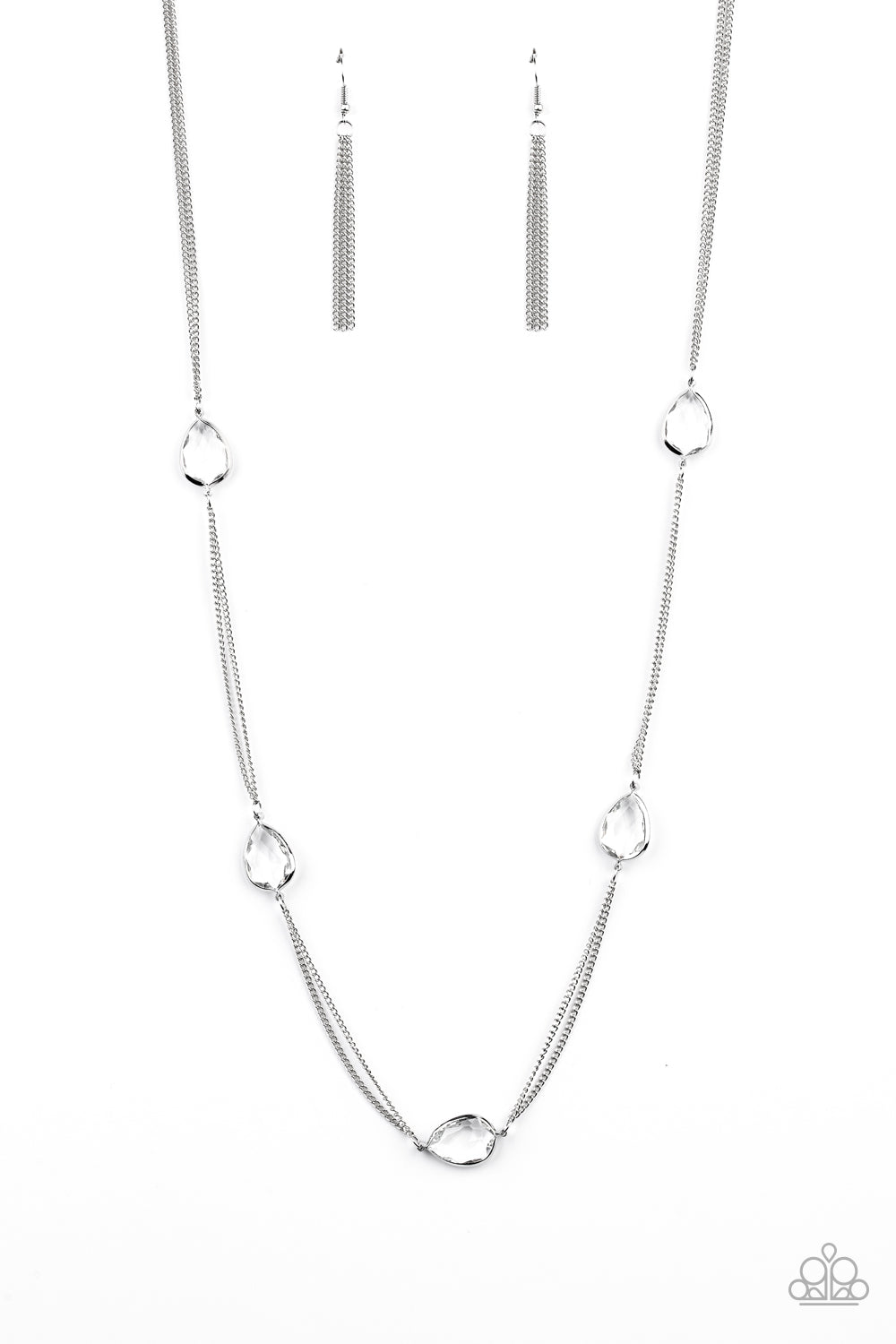 Teardrop Timelessness - White (Paparazzi Jewelry)