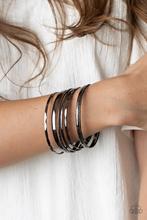 Load image into Gallery viewer, Top of the Heap - Black Bracelet (Paparazzi Accessories)
