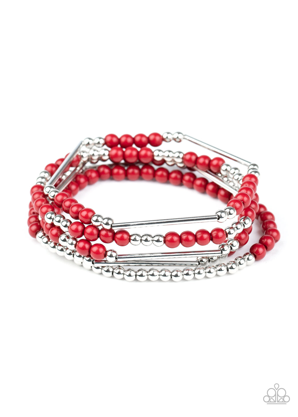 BEAD Between The Lines - Red (Paparazzi Jewelry)