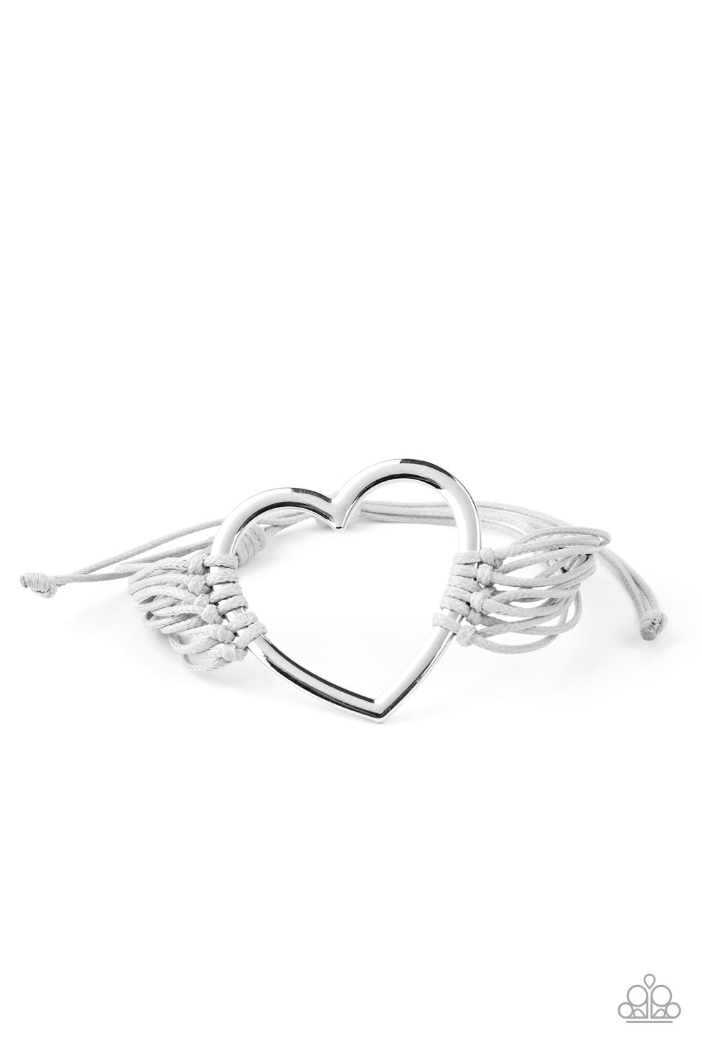 Playing With My HEARTSTRINGS - Silver (Paparazzi Jewelry)