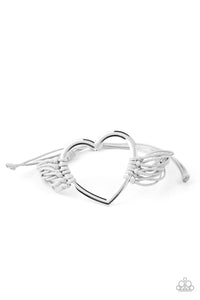 Playing With My HEARTSTRINGS - Silver (Paparazzi Jewelry)