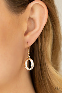 OVAL The Limit - Gold (Paparazzi Accessories)