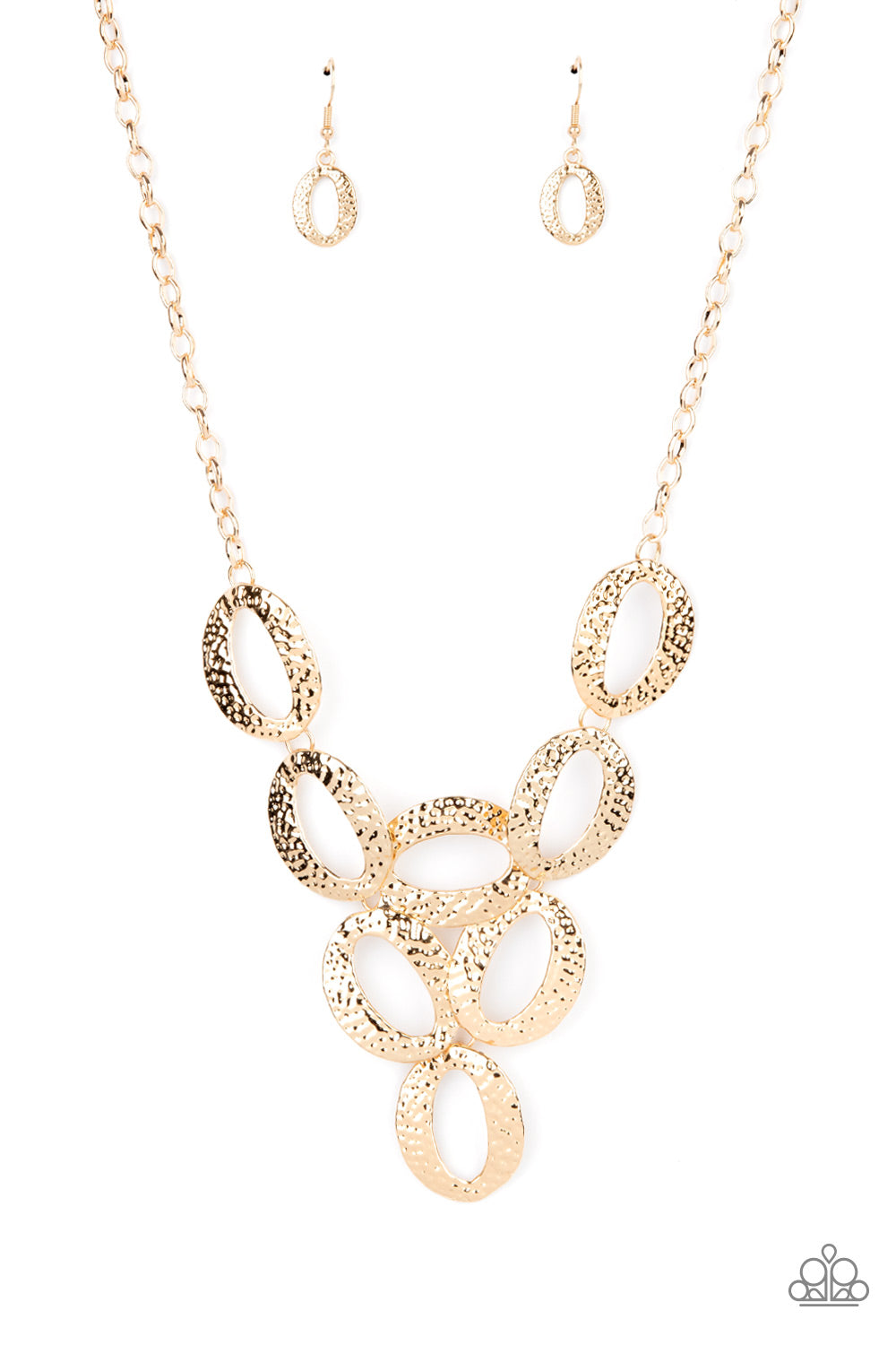 OVAL The Limit - Gold (Paparazzi Accessories)