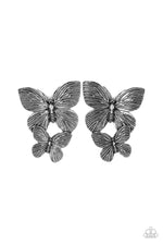 Load image into Gallery viewer, Blushing Butterflies - Silver (Paparazzi Accessories)
