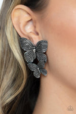 Load image into Gallery viewer, Blushing Butterflies - Silver (Paparazzi Accessories)
