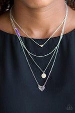 Load image into Gallery viewer, Gypsy Heart - Purple Necklace (Paparazzi Jewelry)
