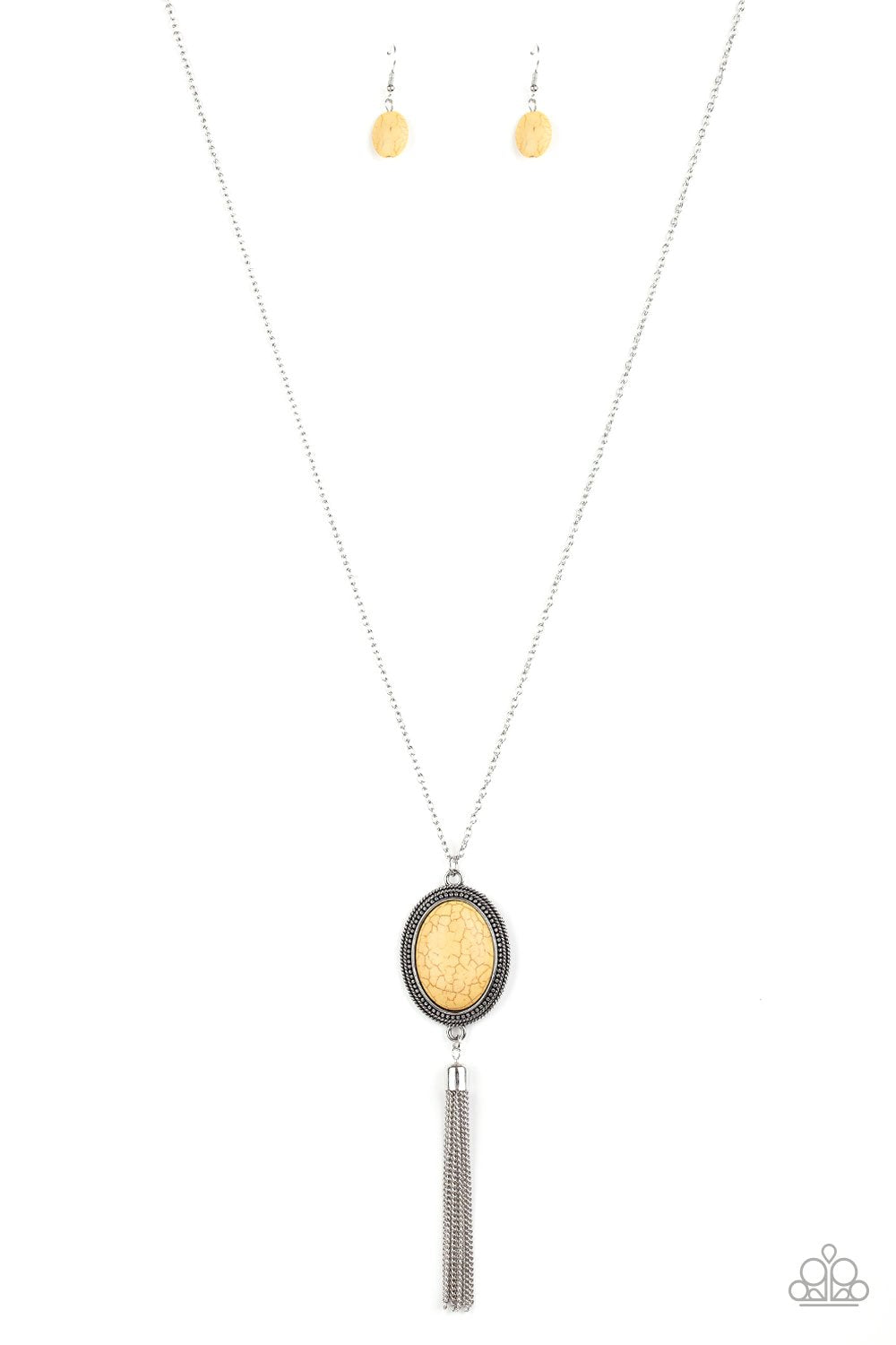 Nomadic Dramatics - Yellow Necklace (Paparazzi Accessories)