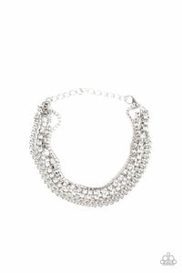 Brilliantly Beaming - White Bracelet (Paparazzi Accessories)