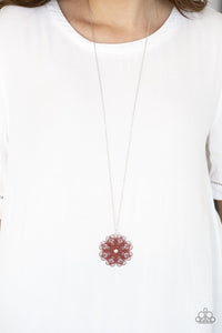 Spin Your Pinwheels - Red Necklace (Paparazzi Jewelry)