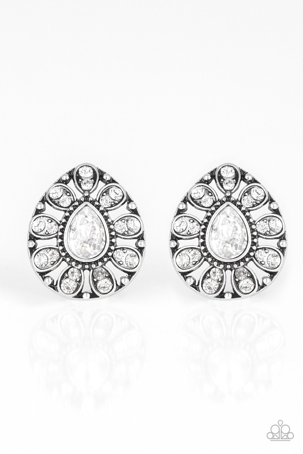 Treasure Retreat - White Post Earrings (Paparazzi Accessories)