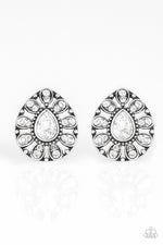 Load image into Gallery viewer, Treasure Retreat - White Post Earrings (Paparazzi Accessories)
