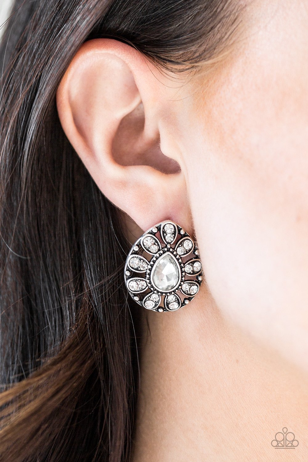 Treasure Retreat - White Post Earrings (Paparazzi Accessories)