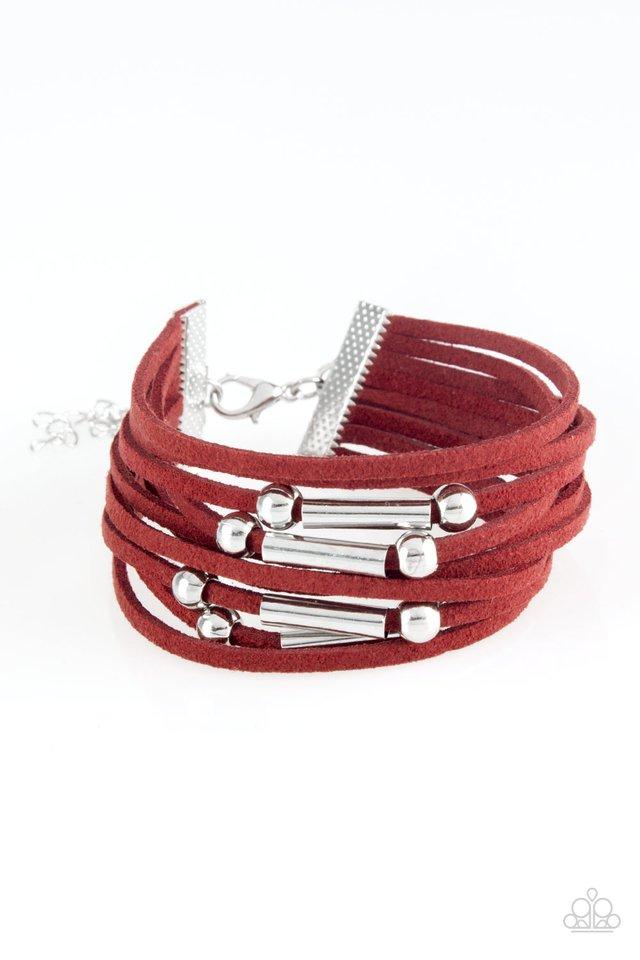 Back to Backpacker - Red Bracelet (Paparazzi Accessories)