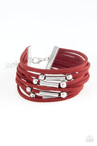 Back to Backpacker - Red Bracelet (Paparazzi Accessories)