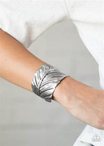 Load image into Gallery viewer, Where There&#39;s a Quill, There&#39;s A Way - Silver Bracelet (Paparazzi Accessories)
