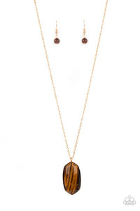 Elemental Elegance - Brown Necklace (Paparazzi Accessories)