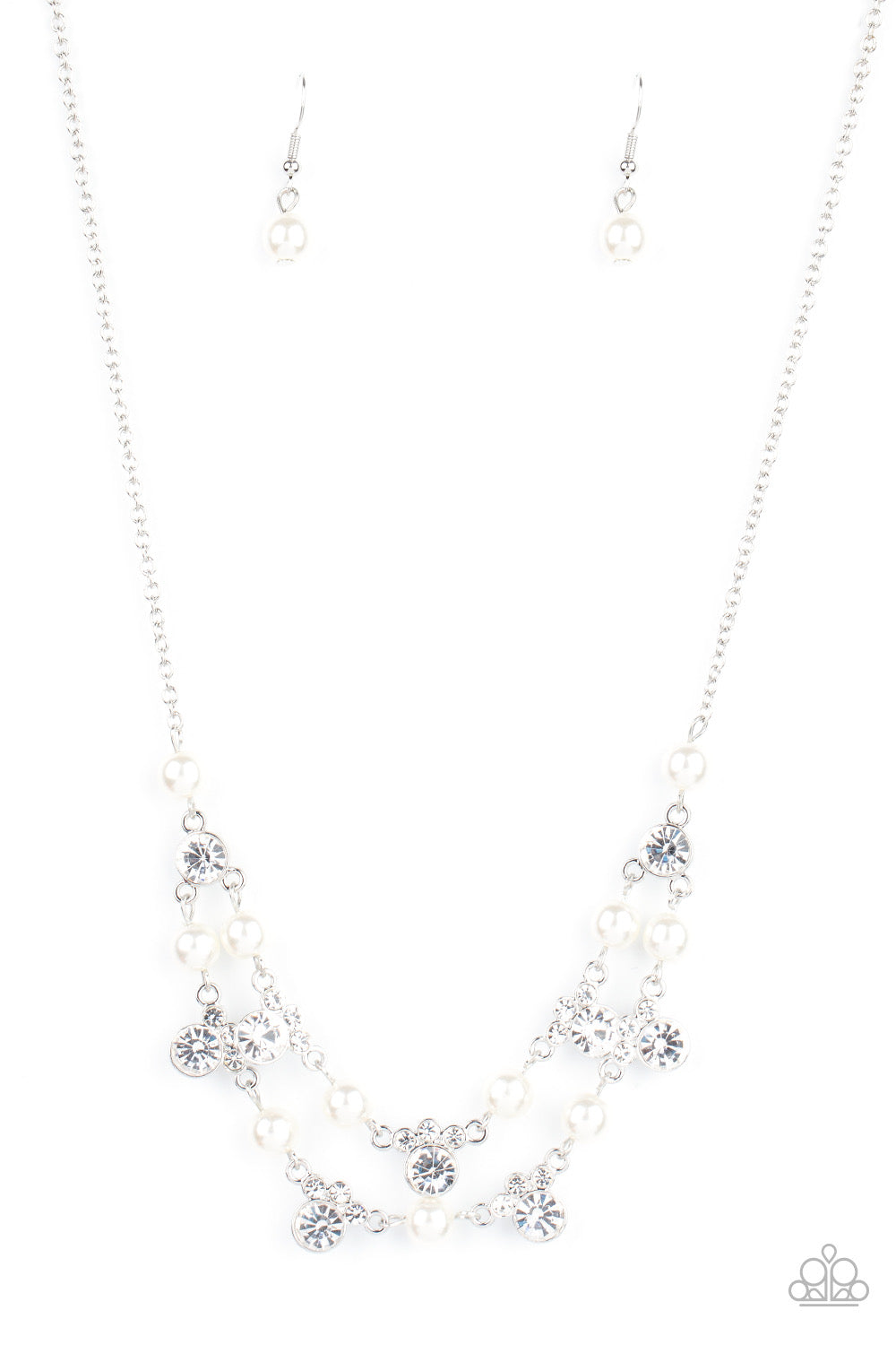 Royal Announcement - White Necklace (Paparazzi Accessories)