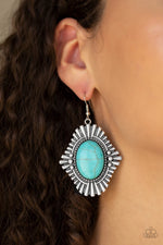 Load image into Gallery viewer, Easy as PIONEER - Blue Earrings (Paparazzi Jewelry)
