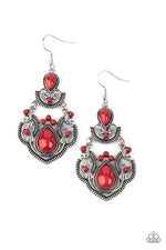 Load image into Gallery viewer, Palm Tree Tiaras - Red Earrings (Paparazzi Accessories)
