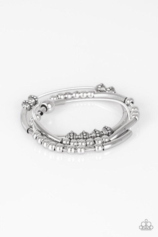 Industrial Instincts - Silver Bracelet (Paparazzi Accessories)