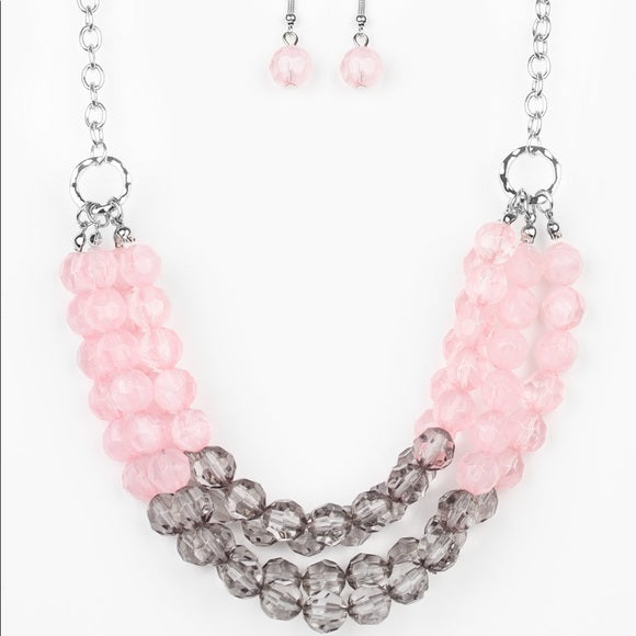 Summer Ice - Pink Necklace (Paparazzi Jewelry)