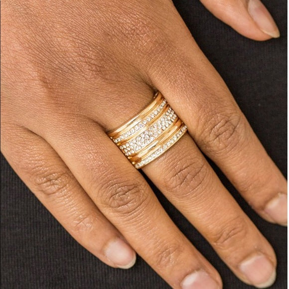 Top Dollar Drama - Gold Ring (Paparazzi Accessories)