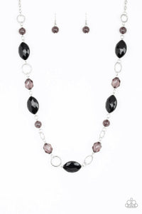 Shimmer Simmer - Black Necklace (Paparazzi Jewelry)