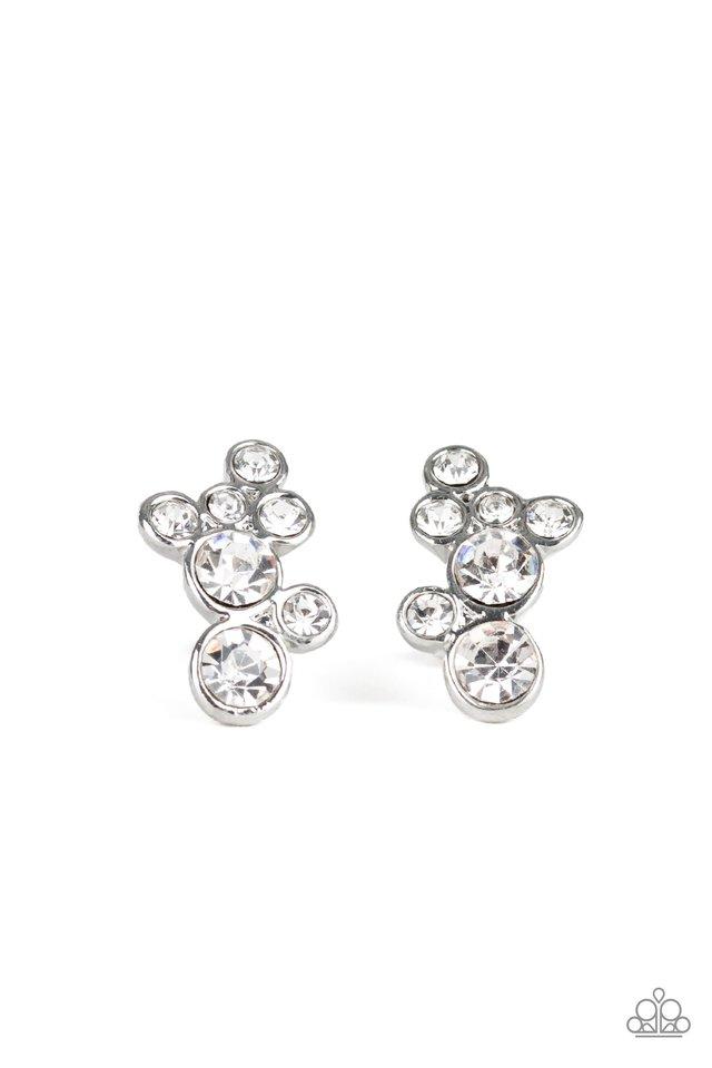 Treasure Treat - White Post Earrings (Paparazzi Accessories)